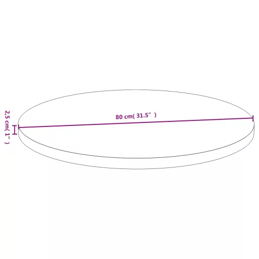 Bambusz asztallap Ø80 x 2,5 cm