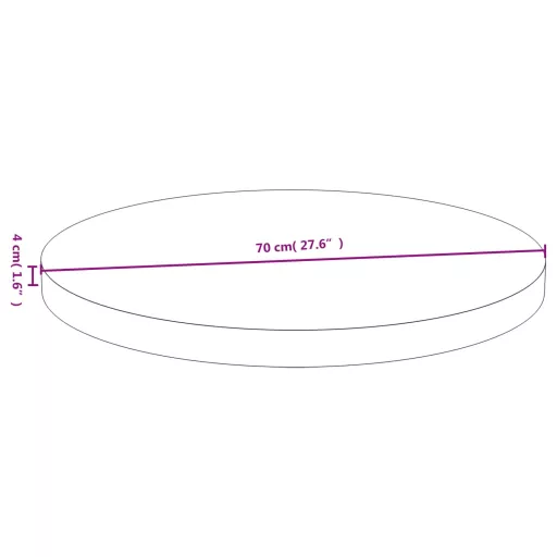 Bambusz asztallap Ø70 x 4 cm