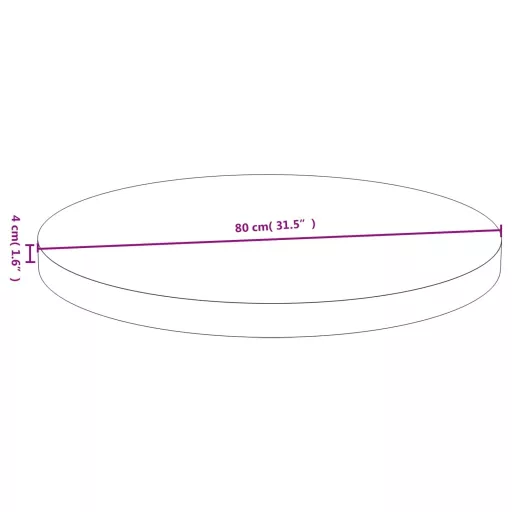 Bambusz asztallap Ø80 x 4 cm