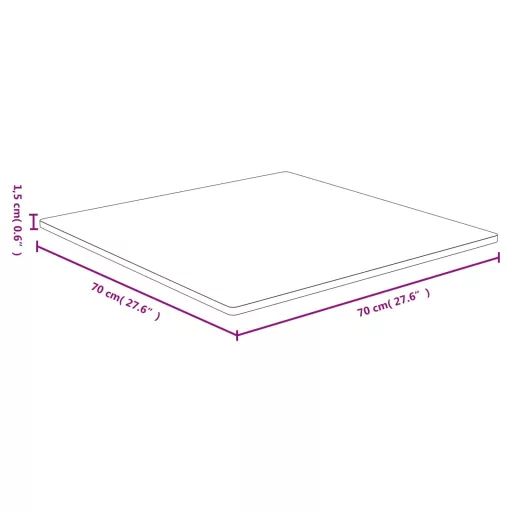 Bambusz asztallap 70 x 70 x 1,5 cm