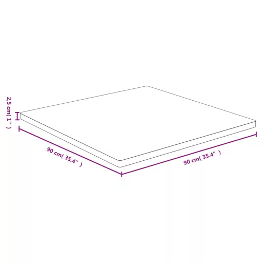 Bambusz asztallap 90 x 90 x 2,5 cm