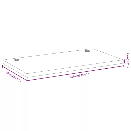 Bambusz asztallap 100x60x4 cm