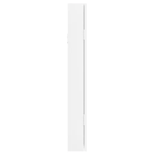 Fehér falra szerelhető tükrös ékszerszekrény 30x8,5x67 cm