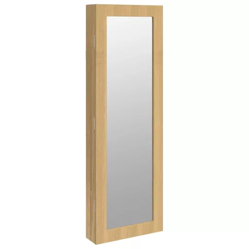 Falra szerelhető tükrös ékszerszekrény 30x8,5x90 cm