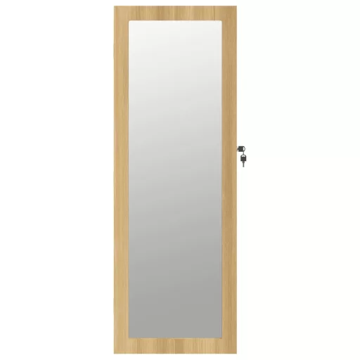 Falra szerelhető tükrös ékszerszekrény 37,5x10x106 cm
