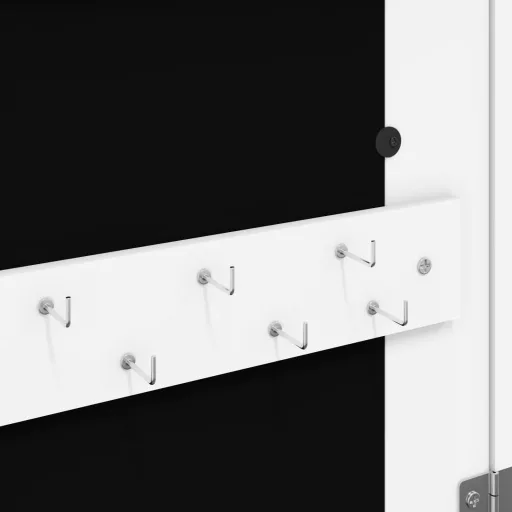 Fehér falra szerelhető tükrös ékszerszekrény LED fényekkel