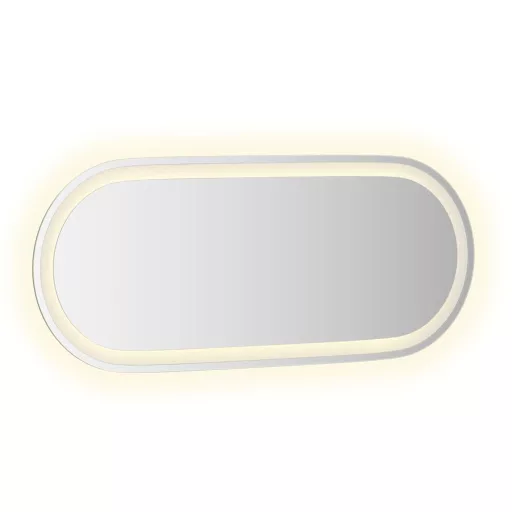 Ovális LED-es fürdőszobai tükör 90 x 40 cm