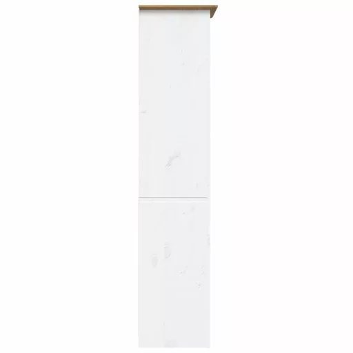 BODO barna tömör fenyőfa könyvszekrény 82 x 40 x 173 cm