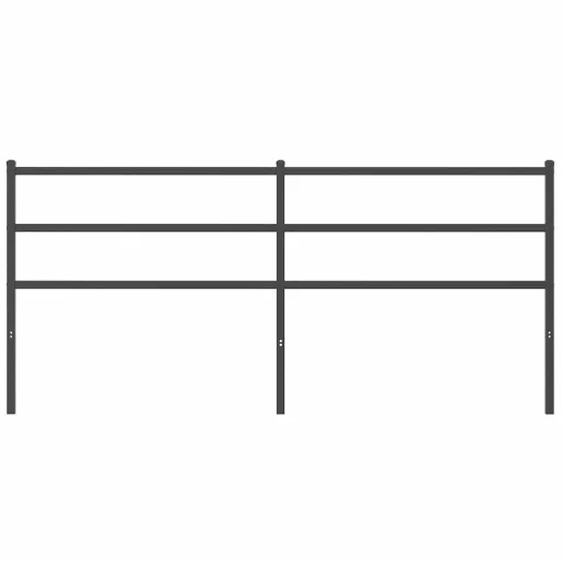 Fekete fém csere fejtámla 200 cm