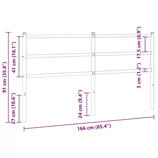 Fehér fém csere fejtámla 160 cm