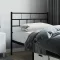 Fekete fém csere fejtámla 80 cm
