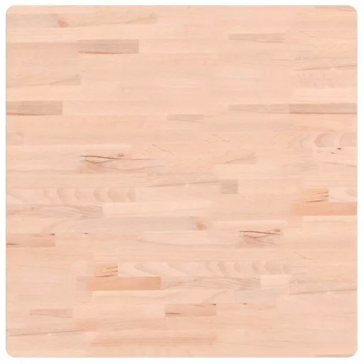 Tömör bükkfa négyzet alakú asztallap 70 x 70 x 1,5 cm