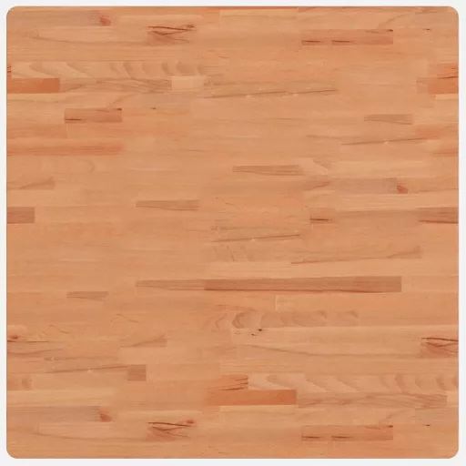Tömör bükkfa négyzet alakú asztallap 80 x 80 x 4 cm