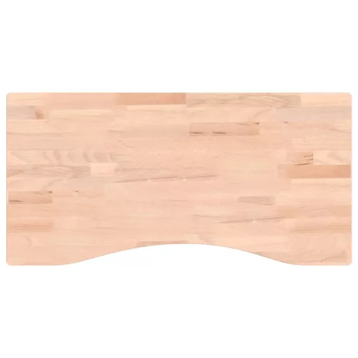 Tömör bükkfa íróasztallap 80 x (36-40) x 2,5 cm