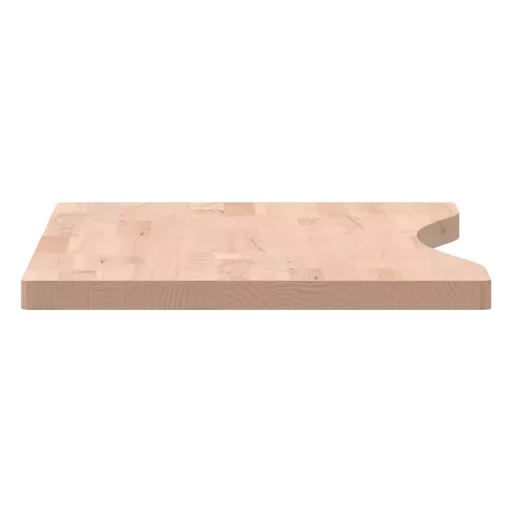 Tömör bükkfa íróasztallap 80 x (36-40) x 2,5 cm