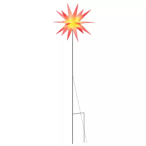 Összecsukható tüskés piros karácsonyi lámpa LED-del 57 cm