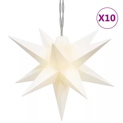 10 db fehér karácsonyi lámpa LED-del 10 cm