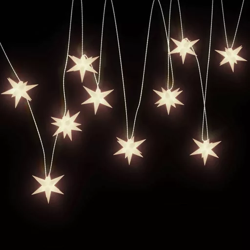 10 db fehér karácsonyi lámpa LED-del 10 cm
