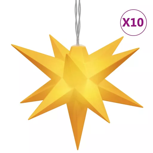 10 db sárga karácsonyi lámpa LED-del 10 cm