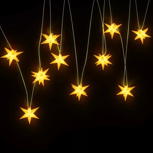 10 db sárga karácsonyi lámpa LED-del 10 cm