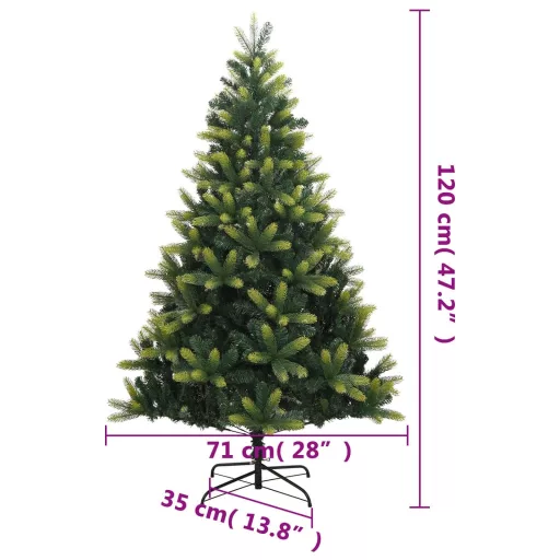 Csuklópántos műkarácsonyfa állvánnyal 120 cm