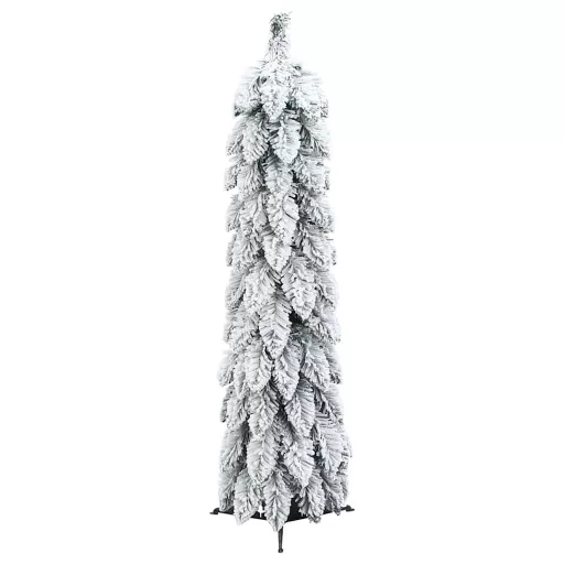Megvilágított műkarácsonyfa 30 LED-del és hóval 60 cm