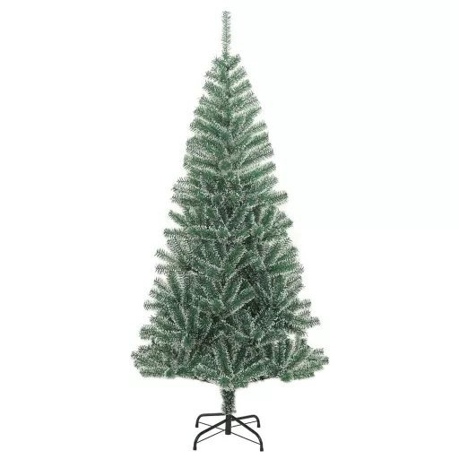 Zöld műkarácsonyfa hóval 210 cm