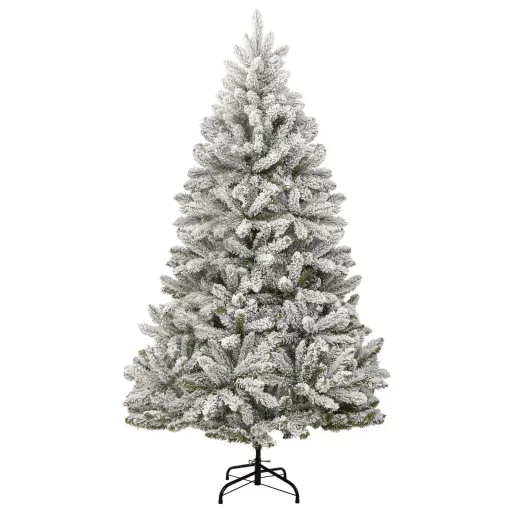 Csuklópántos műkarácsonyfa hóval 210 cm