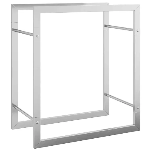 Rozsdamentes acél tűzifatároló 50 x 28 x 56 cm