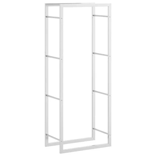 Rozsdamentes acél tűzifatároló 50x28x132 cm