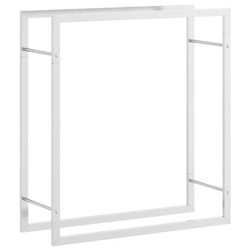 Rozsdamentes acél tűzifatároló 80x28x86 cm