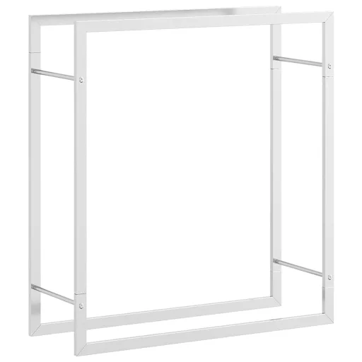 Rozsdamentes acél tűzifatároló 80x28x86 cm