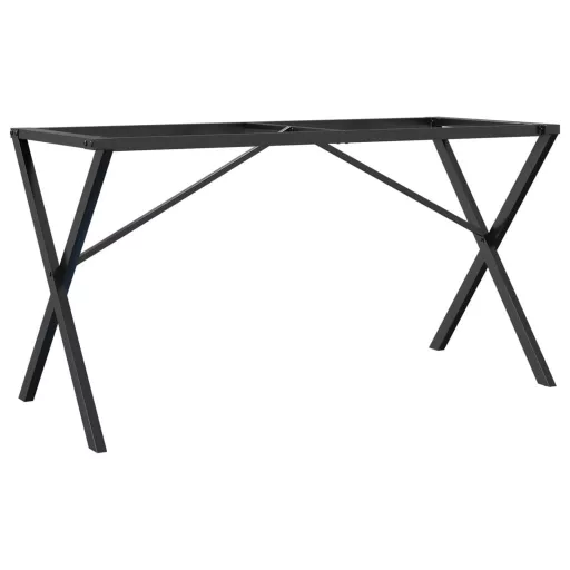 Acél étkezőasztallábak X-alakú vázzal 140 x 60 x 73 cm