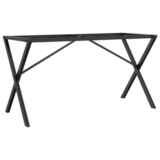 Acél étkezőasztallábak X-alakú vázzal 140 x 60 x 73 cm