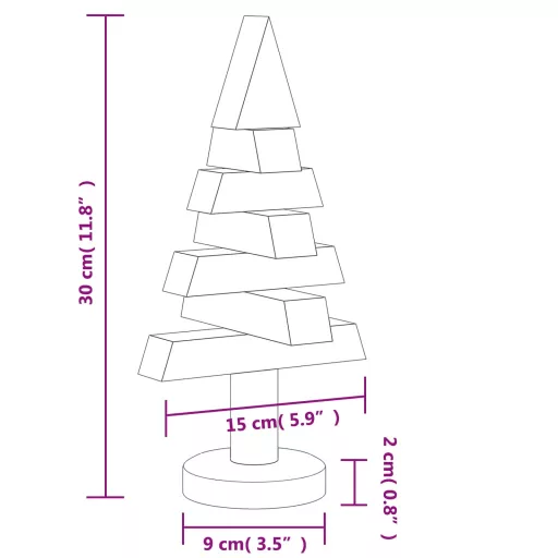 2 db tömör fenyő karácsonyfa dekorációnak 30 cm