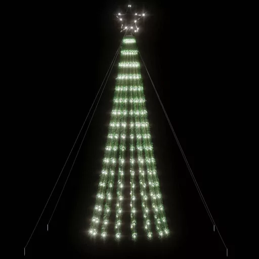 Hideg fehér LED karácsonyfa 275 LED 180 cm