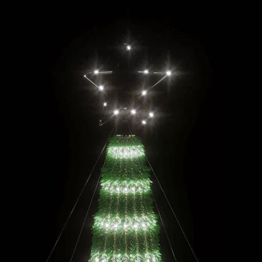 Hideg fehér LED karácsonyfa 275 LED 180 cm