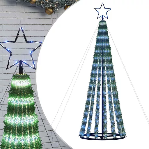 Kék LED karácsonyfa 275 LED 180 cm