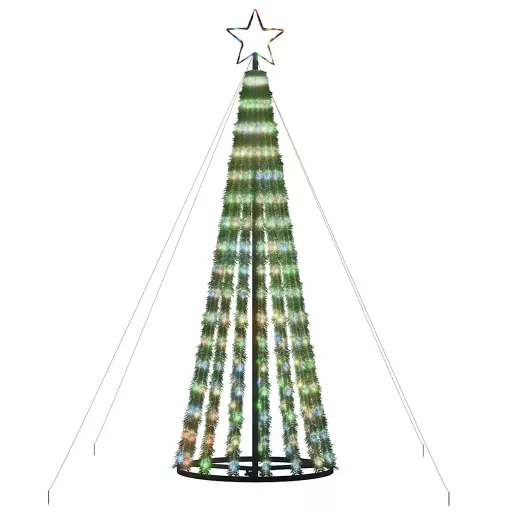 Színes LED karácsonyfa 275 LED 180 cm