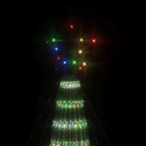 Színes LED karácsonyfa 275 LED 180 cm