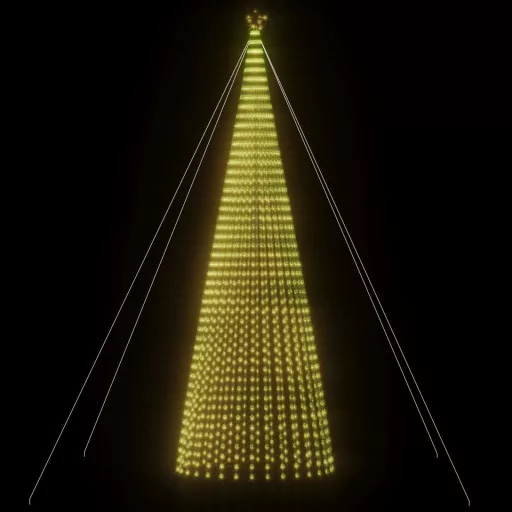Meleg fehér LED karácsonyfa 1544 LED 500 cm