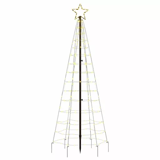 Meleg fehér LED karácsonyfa tüskékkel 220 LED 180 cm