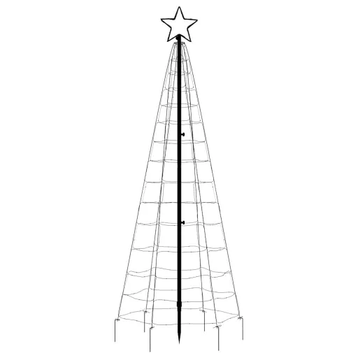 Meleg fehér LED karácsonyfa tüskékkel 220 LED 180 cm