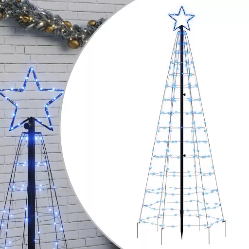 Kék LED karácsonyfa tüskékkel 220 LED 180 cm