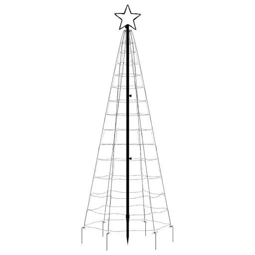 Kék LED karácsonyfa tüskékkel 220 LED 180 cm