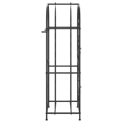 Fekete kovácsoltvas bortartó 41 palackhoz 45 x 36 x 120 cm