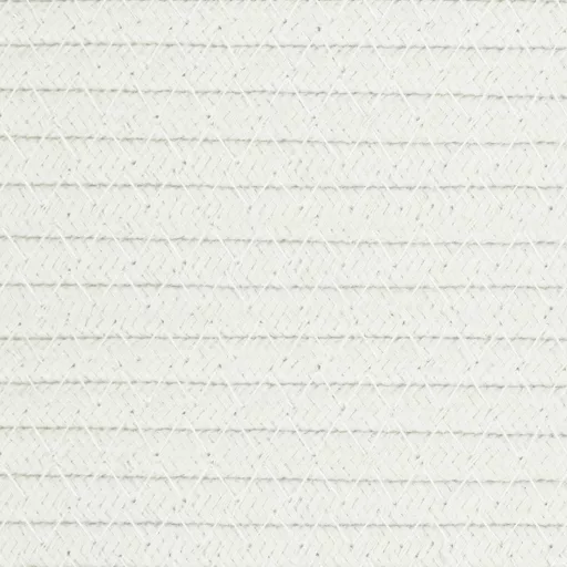 Barna-fehér pamut tárolókosár Ø43 x 38 cm