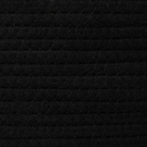 Fekete-fehér pamut tárolókosár Ø49 x 65 cm