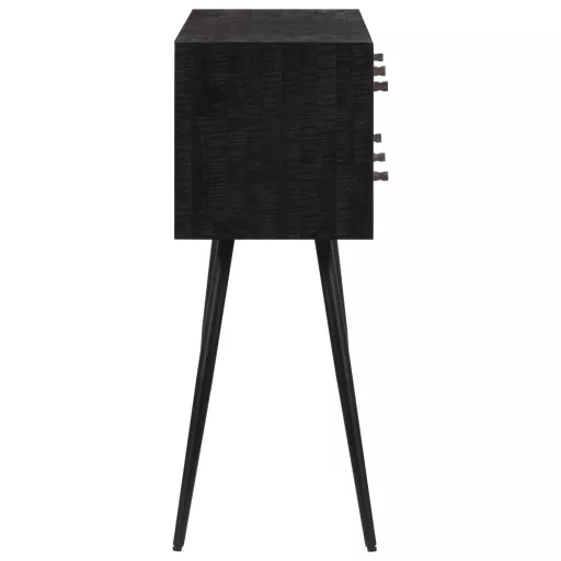 Tömör újrahasznosított tíkfa tálalóasztal fiókkal 116x30x76 cm