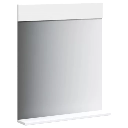 BERG fehér tömör fa fürdőszobatükör polccal 60 x 12 x 70 cm
